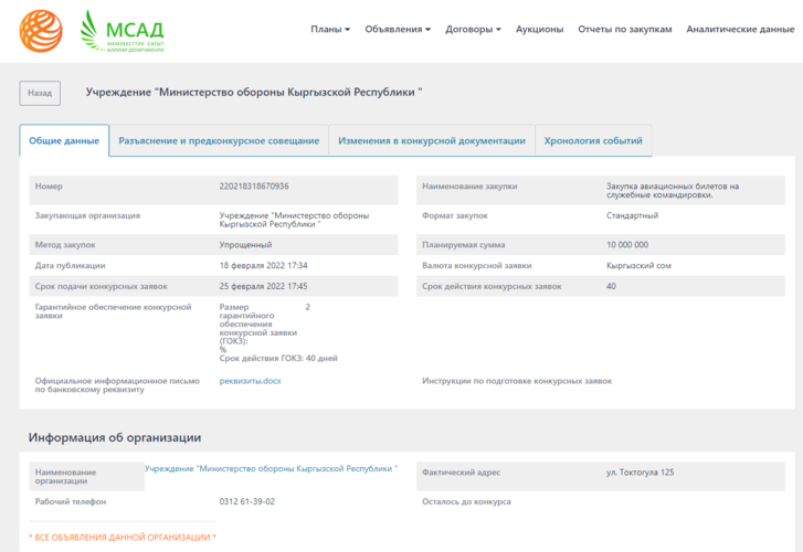 с сайта госзакупок